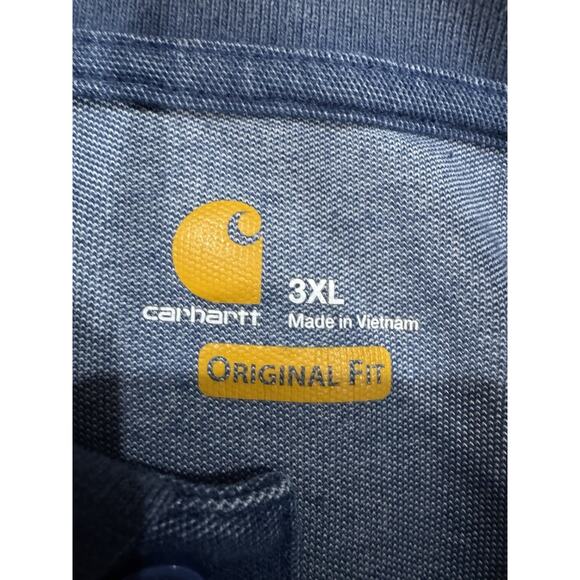 Carhartt K570 Pocket Polo Shirt Men’s 3XL Blue Heather Original Fit Workwear - Picture 3 of 5